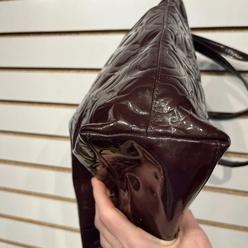 Coach Signature Patent Leather Gallery Tote - Picture 6 of 13